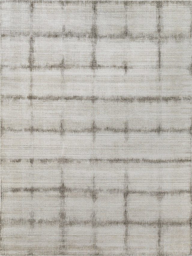Exquisite Rugs Chroma Hand-loomed Wool/Bamboo Silk 4491 Charcoal/Gray 6' x 9' Area Rug
