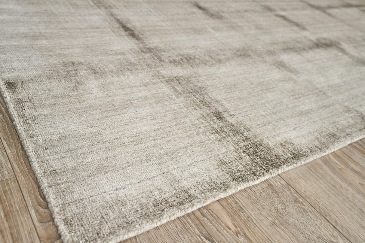 Exquisite Rugs Chroma Hand-loomed Wool/Bamboo Silk 4491 Charcoal/Gray 10' x 8' Area Rug