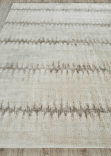 Exquisite Rugs Chroma Hand-loomed Wool/Bamboo Silk 4494 Beige/Brown 9' x 6' Area Rug