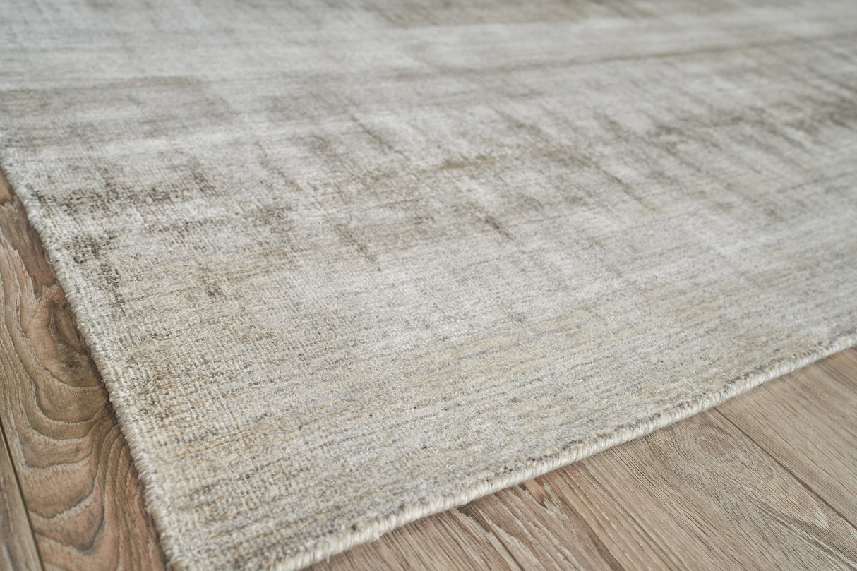 Exquisite Rugs Chroma Hand-loomed Wool/Bamboo Silk 4495 Charcoal/Gray 14' x 18' Area Rug