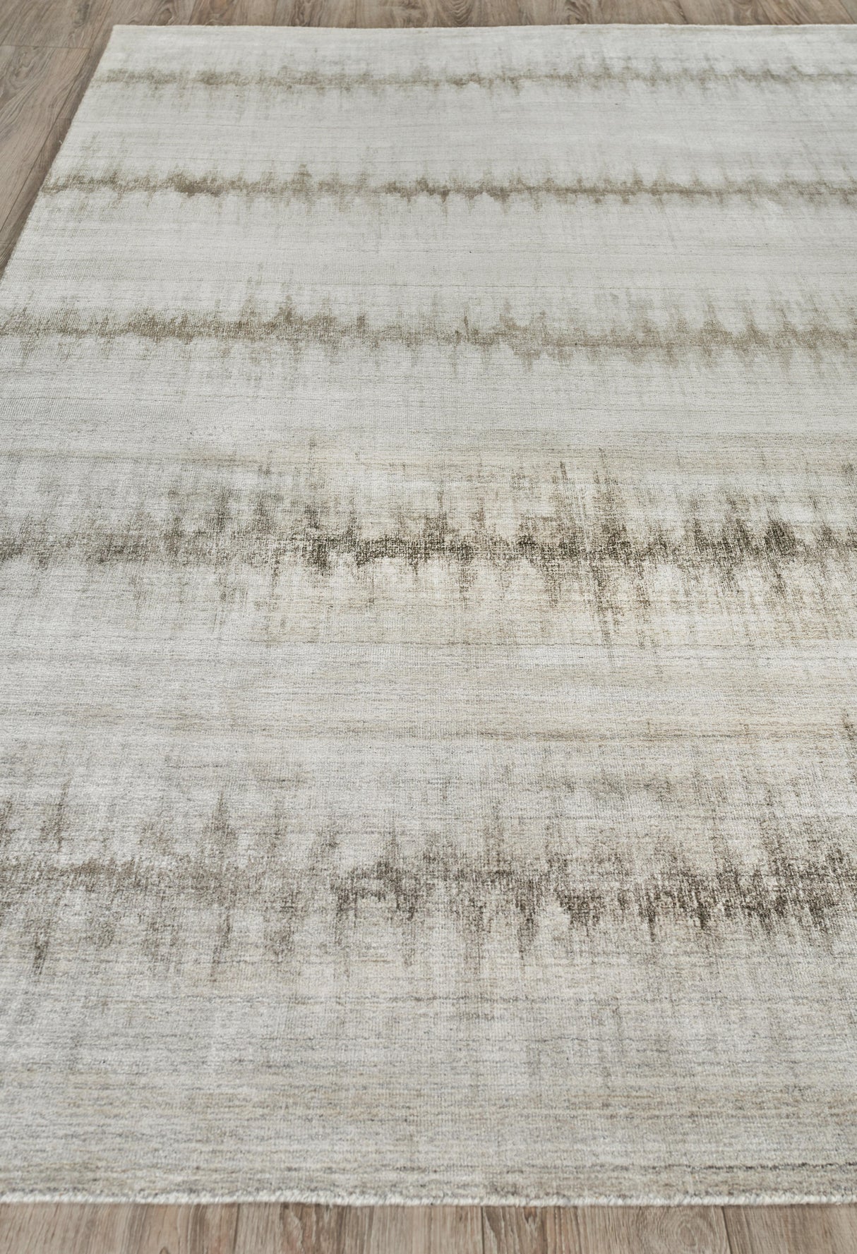 Exquisite Rugs Chroma Hand-loomed Wool/Bamboo Silk 4495 Charcoal/Gray 14' x 18' Area Rug