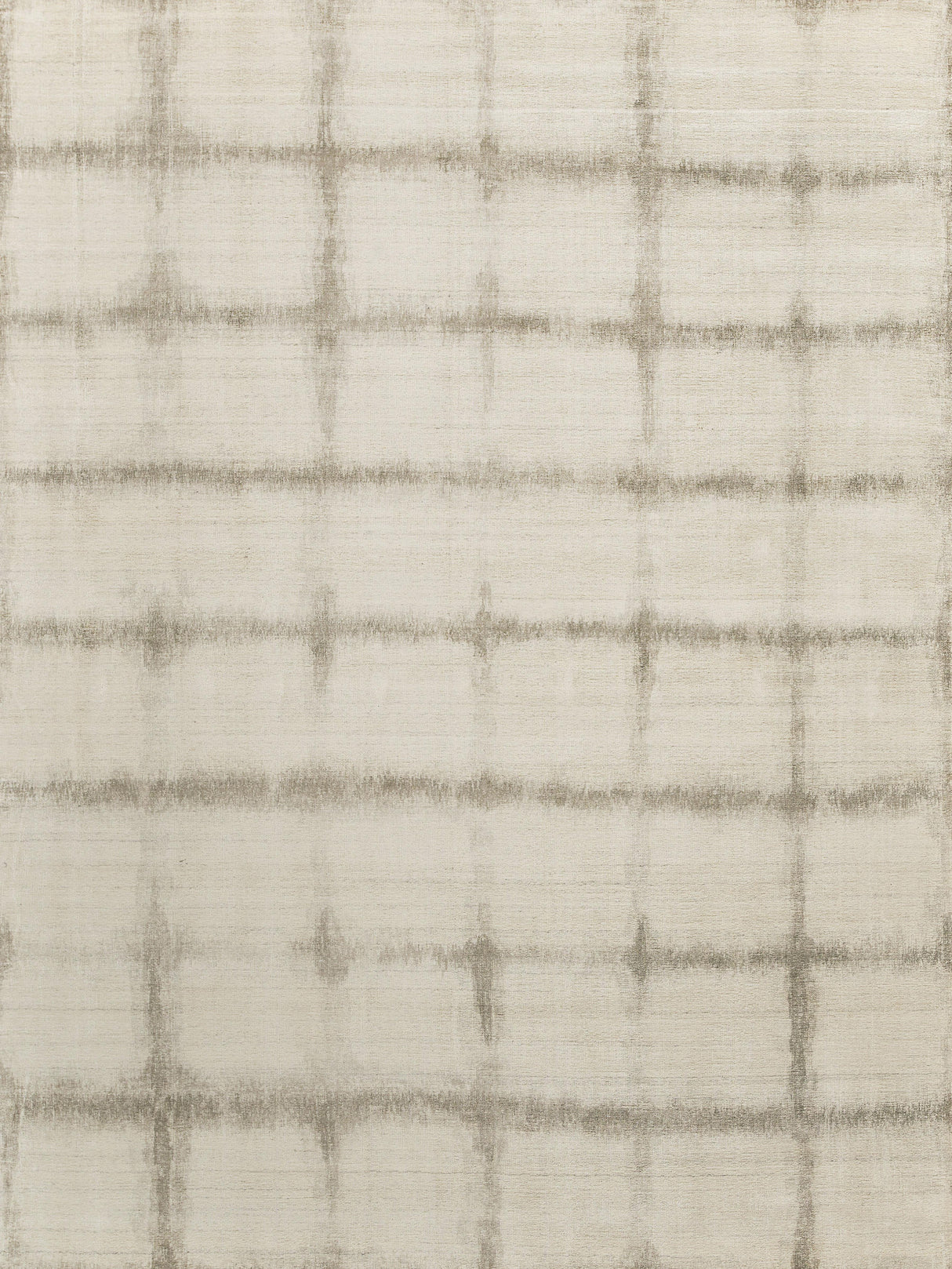 Exquisite Rugs Chroma Hand-loomed Wool/Bamboo Silk 4522 Silver/Ivory 6' x 9' Area Rug