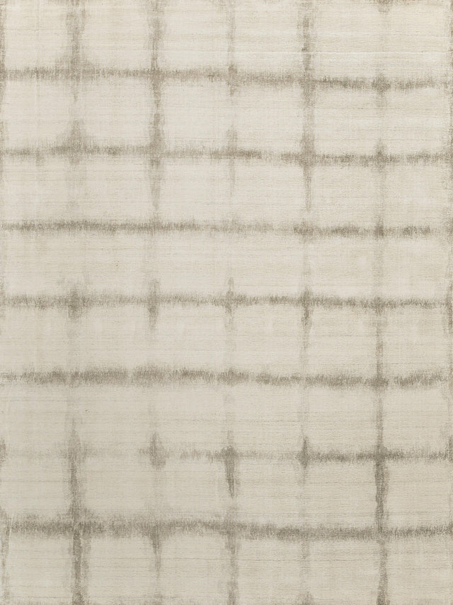 Exquisite Rugs Chroma Hand-loomed Wool/Bamboo Silk 4522 Silver/Ivory 8' x 10' Area Rug