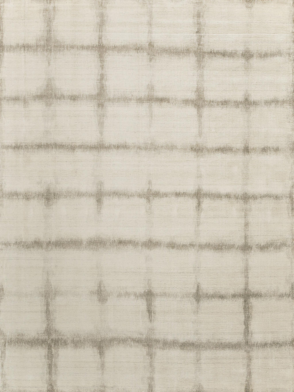 Exquisite Chroma Hand-loomed Wool/Bamboo Silk Silver/Ivory Area Rug 8.0'X10.0' Rug