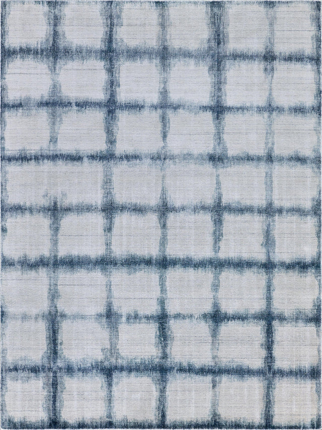 Exquisite Rugs Chroma Hand-loomed Wool/Bamboo Silk 4717 Navy 14' x 18' Area Rug
