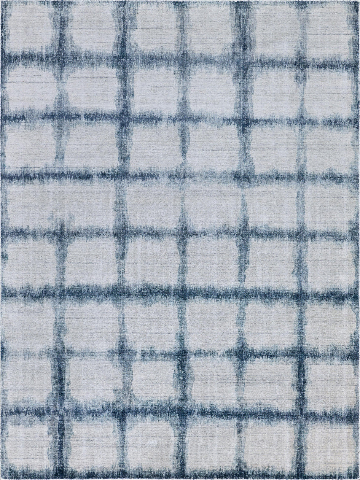Exquisite Rugs Chroma Hand-loomed Wool/Bamboo Silk 4717 Navy 6' x 9' Area Rug
