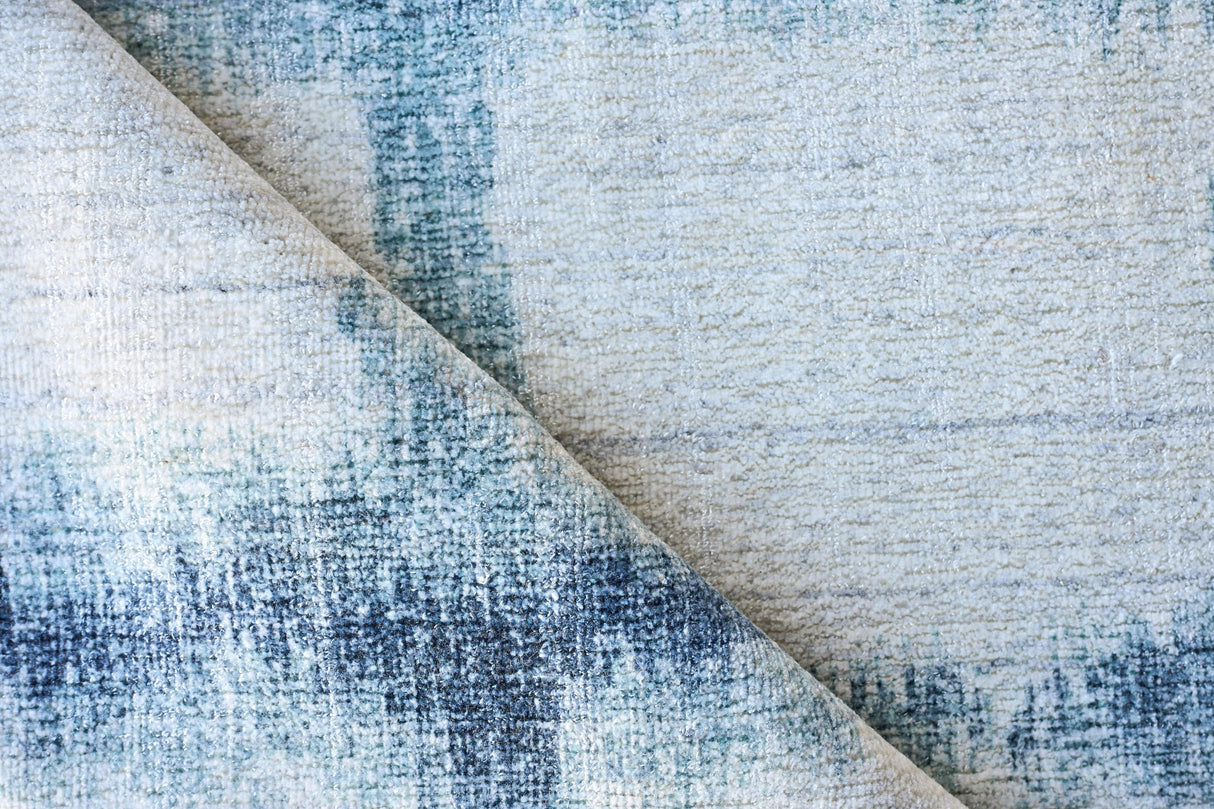 Exquisite Rugs Chroma Hand-loomed Wool/Bamboo Silk 4717 Navy 6' x 9' Area Rug
