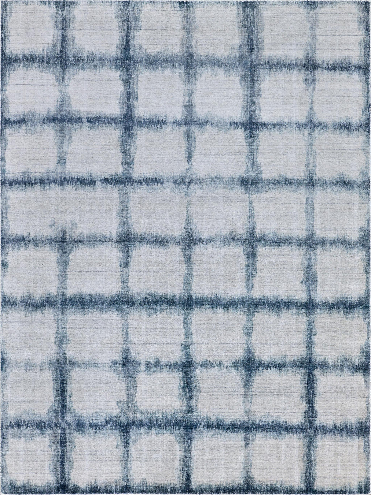 Exquisite Chroma Hand-loomed Wool/Bamboo Silk Navy Area Rug 9.0'X12.0' Rug