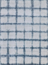 Exquisite Chroma Hand-loomed Wool/Bamboo Silk Navy Area Rug 9.0'X12.0' Rug
