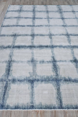 Exquisite Rugs Chroma Hand-loomed Wool/Bamboo Silk 4717 Navy 9' x 12' Area Rug
