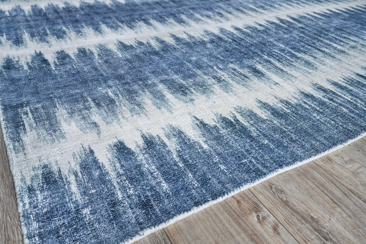 Exquisite Rugs Chroma Hand-loomed Wool/Bamboo Silk 4808 Navy 12' x 15' Area Rug