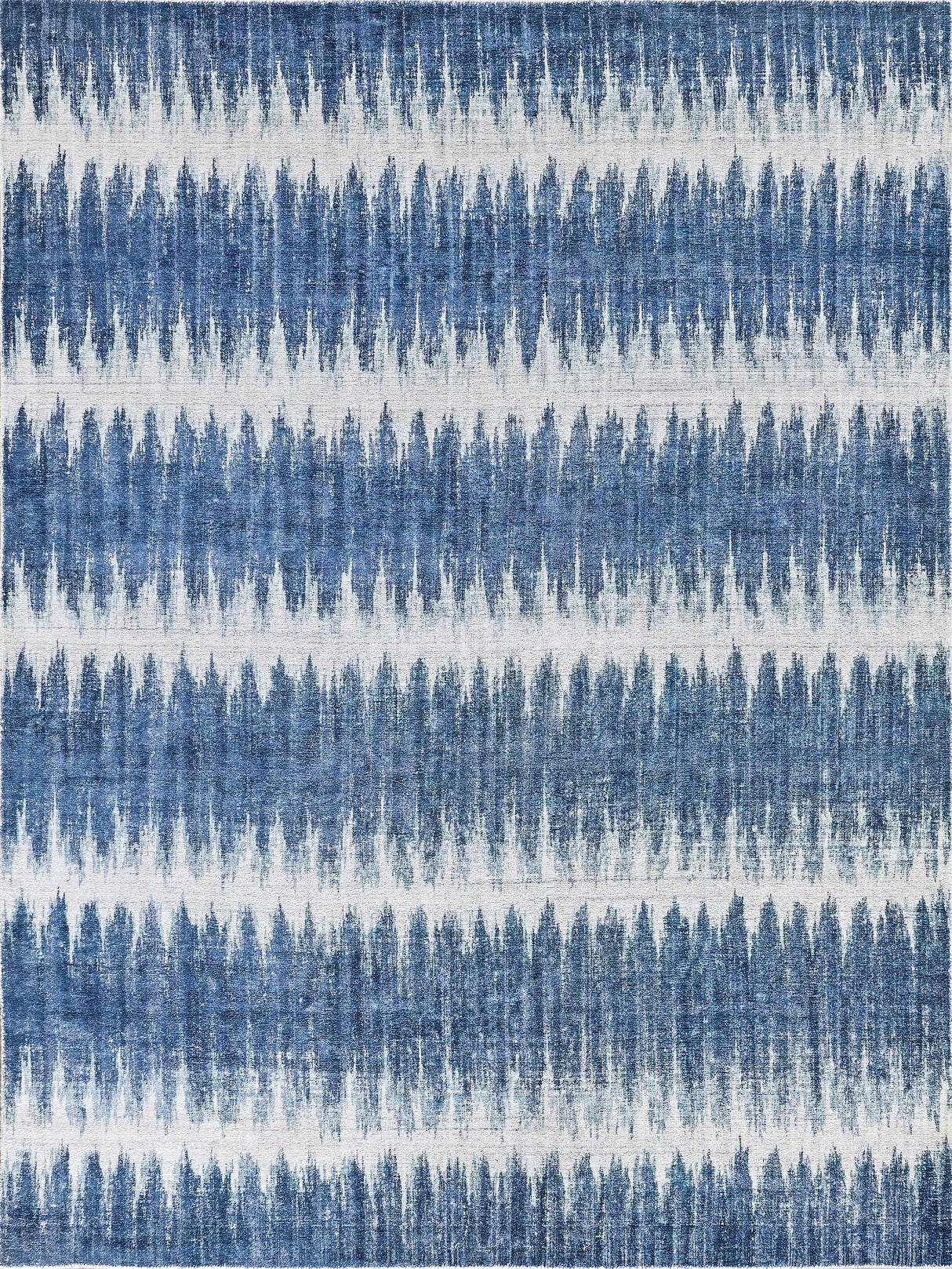 Exquisite Chroma Hand-loomed Wool/Bamboo Silk Navy Area Rug 14.0'X18.0' Rug