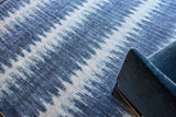 Exquisite Rugs Chroma Hand-loomed Wool/Bamboo Silk 4808 Navy 8' x 10' Area Rug