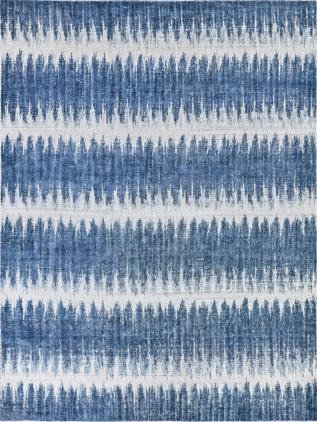 Exquisite Rugs Chroma Hand-loomed Wool/Bamboo Silk 4808 Navy 9' x 12' Area Rug