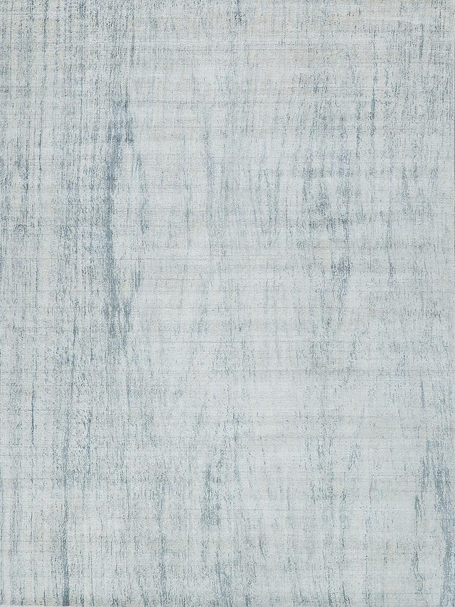 Exquisite Rugs Cloud Hand-loomed Wool/Bamboo Silk 5309 Ivory/Blue 8' x 10' Area Rug