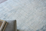 Exquisite Rugs Cloud Hand-loomed Wool/Bamboo Silk 5309 Ivory/Blue 8' x 10' Area Rug