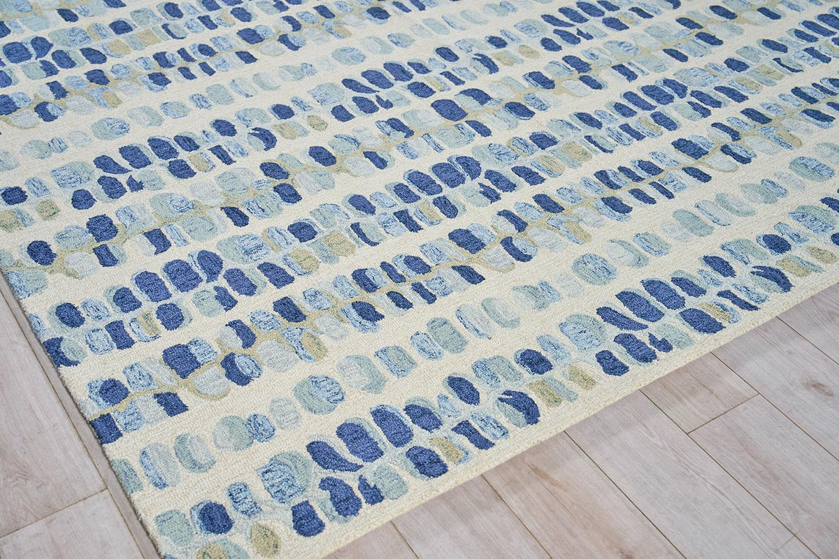 Exquisite Rugs Colorplay Hand-tufted New Zealand Wool 6506 Navy/Beige 15' x 12' Area Rug