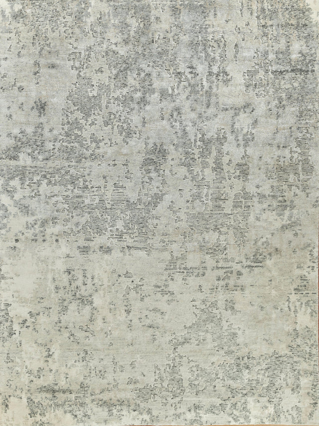 Exquisite Rugs Cosmo Hand-knotted Wool/Bamboo Silk 4529 White 12' x 15' Area Rug