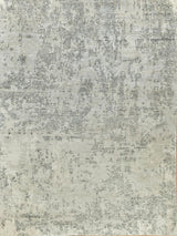 Exquisite Cosmo Hand-knotted Wool/Bamboo Silk White Area Rug 8.0'X10.0' Rug