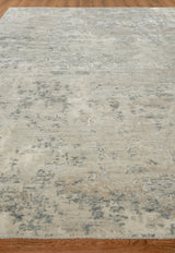 Exquisite Rugs Cosmo Hand-knotted Wool/Bamboo Silk 4529 White 8' x 10' Area Rug