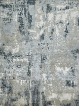 Exquisite Rugs Cosmo Hand-knotted Wool/Bamboo Silk 5749 Gray/Charcoal 10' x 14' Area Rug