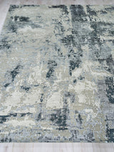 Exquisite Rugs Cosmo Hand-knotted Wool/Bamboo Silk 5749 Gray/Charcoal 9' x 12' Area Rug