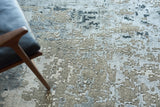 Exquisite Rugs Cosmo Hand-knotted Wool/Bamboo Silk 5749 Gray/Charcoal 9' x 12' Area Rug