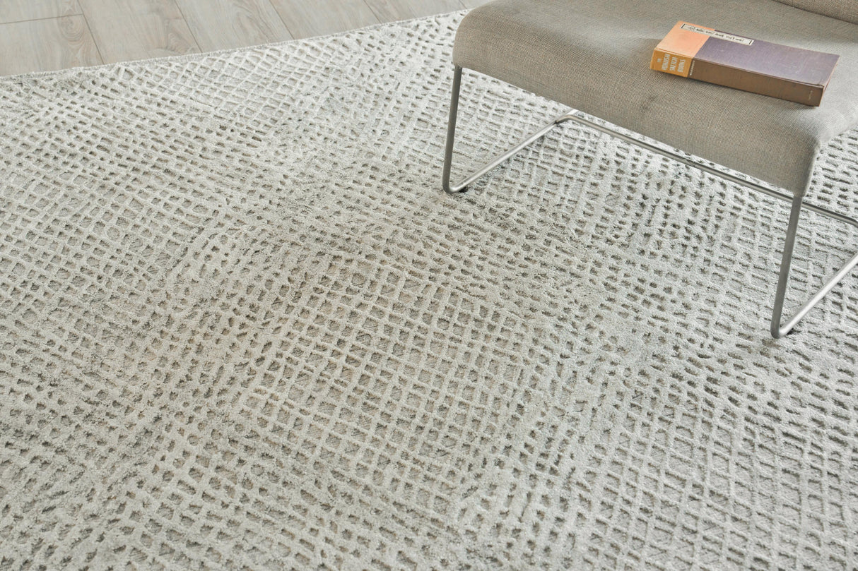 Exquisite Rugs Crescendo Hand-loomed Bamboo Silk 4900 Beige 12' x 15' Area Rug