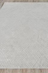 Exquisite Rugs Crescendo Hand-loomed Bamboo Silk 4901 White 12' x 15' Area Rug