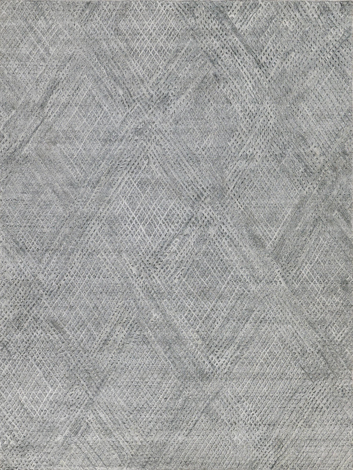 Exquisite Crescendo Hand-loomed Bamboo Silk Silver Area Rug 10.0'X14.0' Rug