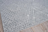 Exquisite Rugs Crescendo Hand-loomed Bamboo Silk 4902 Silver 10' x 14' Area Rug