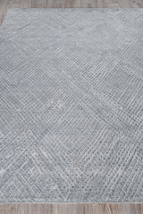 Exquisite Rugs Crescendo Hand-loomed Bamboo Silk 4902 Silver 12' x 15' Area Rug