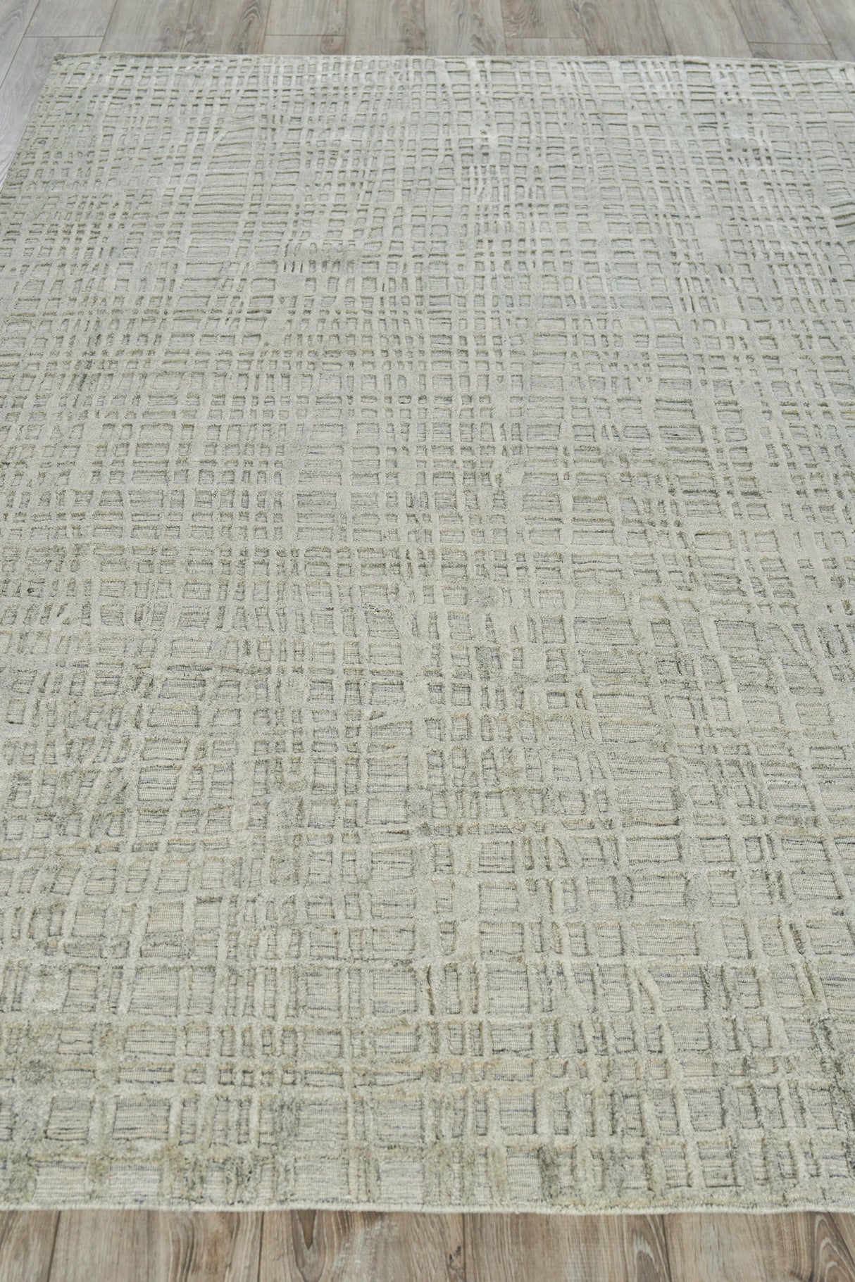 Exquisite Rugs Crescendo Hand-loomed Bamboo Silk 5324 Beige 10' x 14' Area Rug