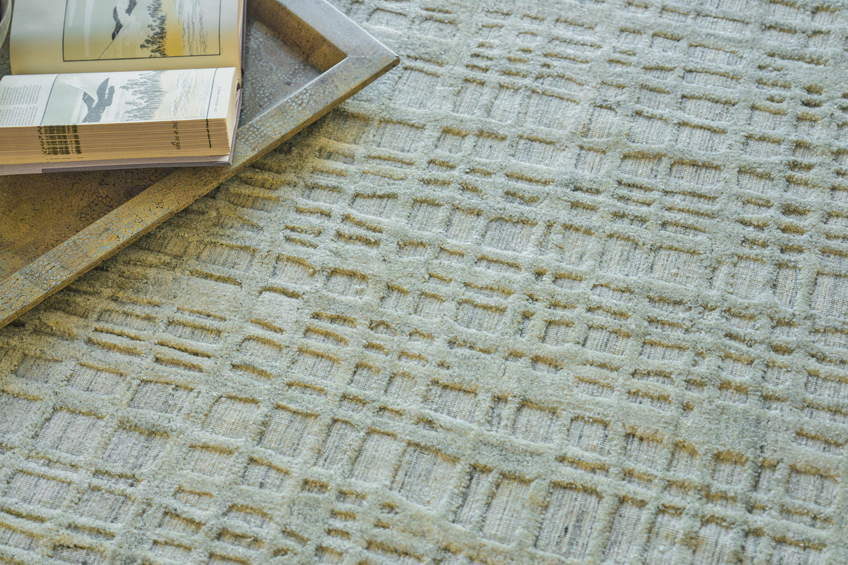 Exquisite Rugs Crescendo Hand-loomed Bamboo Silk 5324 Beige 14' x 18' Area Rug