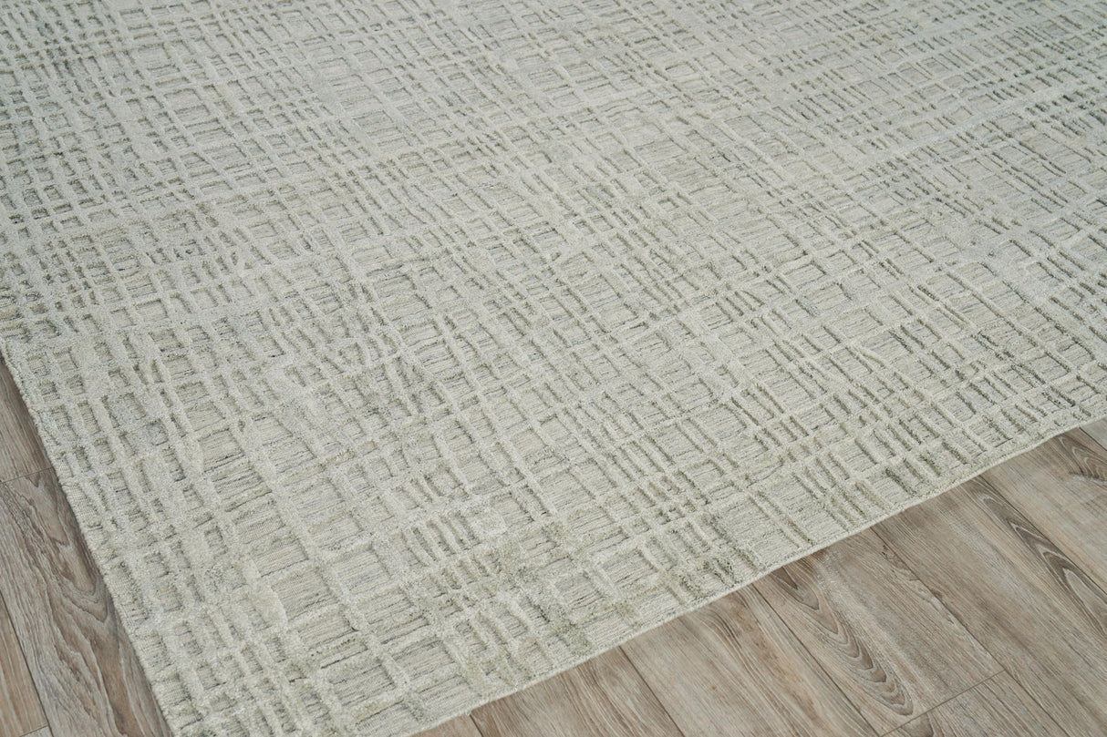 Exquisite Rugs Crescendo Hand-loomed Bamboo Silk 5324 Beige 6' x 9' Area Rug