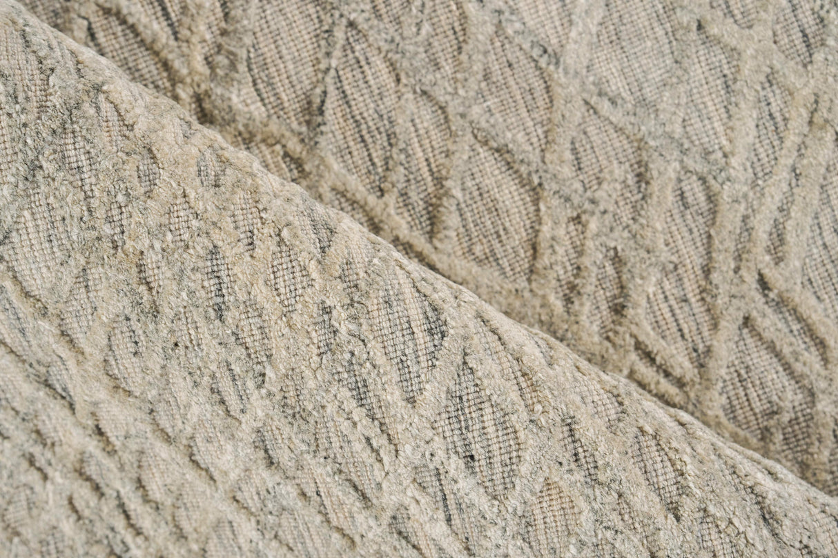 Exquisite Rugs Crescendo Hand-loomed Bamboo Silk 5327 Beige 9' x 12' Area Rug