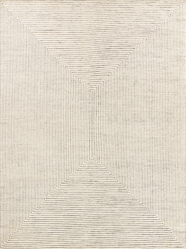 Exquisite Rugs Crescent Hand-knotted New Zealand Wool 4044 Ivory 14' x 18' Area Rug