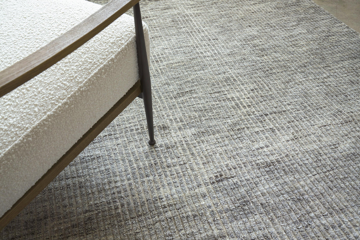Exquisite Rugs Crescent Hand-knotted New Zealand Wool 4287 Gray 8' x 10' Area Rug