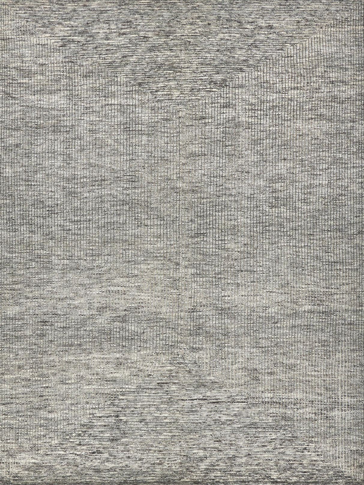 Exquisite Crescent Hand-knotted New Zealand Wool Gray Area Rug 9.0'X12.0' Rug