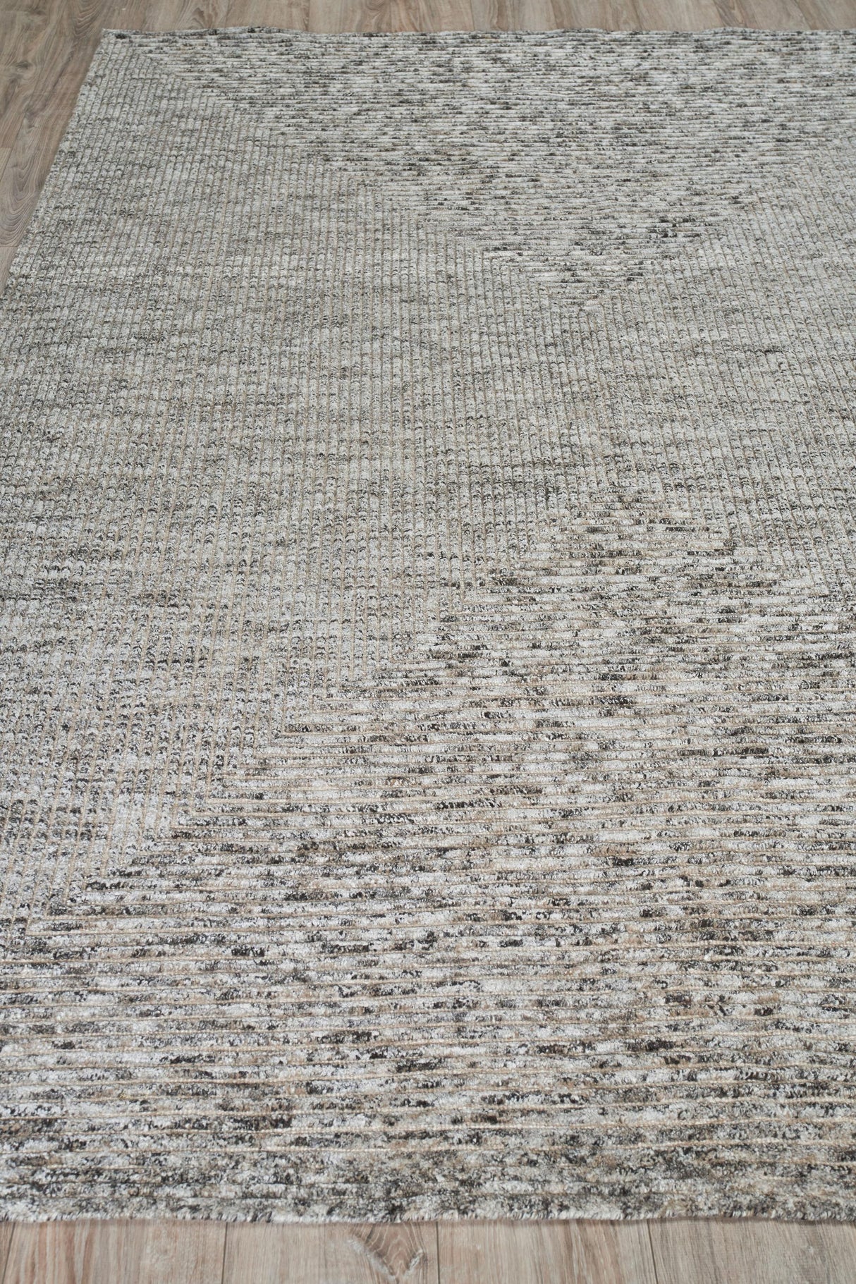 Exquisite Crescent Hand-knotted New Zealand Wool Gray Area Rug 9.0'X12.0' Rug