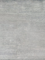 Exquisite Rugs Crush Hand-knotted Bamboo Silk 3300 Ivory/Aqua 9' x 12' Area Rug