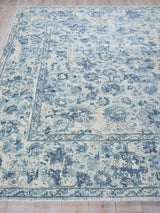 Exquisite Rugs Dorchester Hand-loomed Wool/Bamboo Silk 6320 Navy/Blue 10' x 14' Area Rug