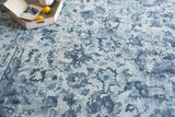 Exquisite Rugs Dorchester Hand-loomed Wool/Bamboo Silk 6320 Navy/Blue 10' x 14' Area Rug
