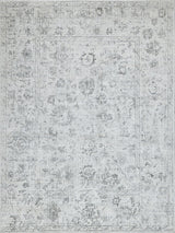 Exquisite Rugs Dorchester Hand-loomed Wool/Bamboo Silk 6321 Ivory/Silver 10' x 14' Area Rug