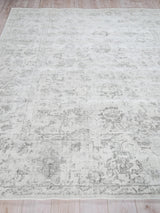 Exquisite Rugs Dorchester Hand-loomed Wool/Bamboo Silk 6321 Ivory/Silver 9' x 12' Area Rug