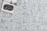 Exquisite Rugs Dorchester Hand-loomed Wool/Bamboo Silk 6321 Ivory/Silver 9' x 12' Area Rug