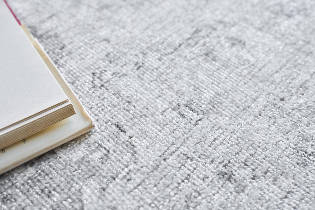 Exquisite Rugs Dorchester Hand-loomed Wool/Bamboo Silk 6321 Ivory/Silver 9' x 12' Area Rug