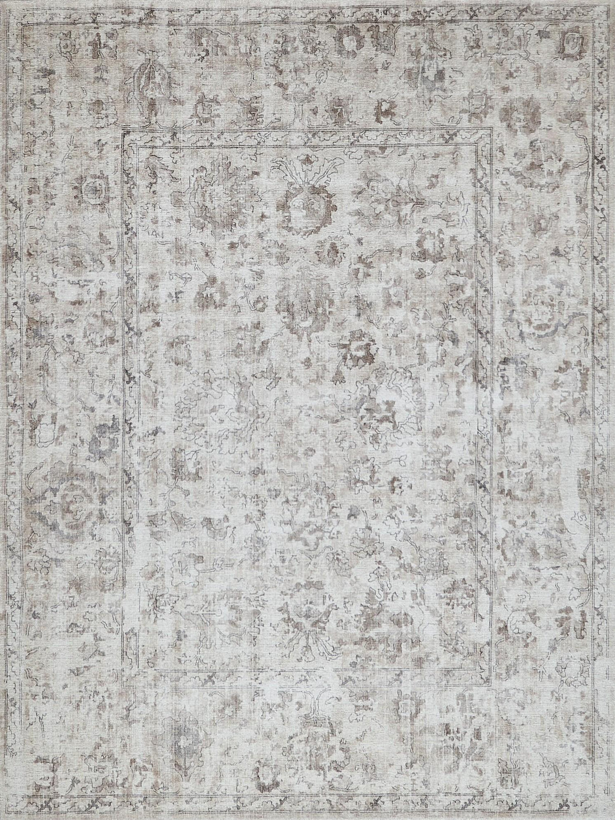 Exquisite Rugs Dorchester Hand-loomed Wool/Bamboo Silk 6325 Beige/Brown 6' x 9' Area Rug
