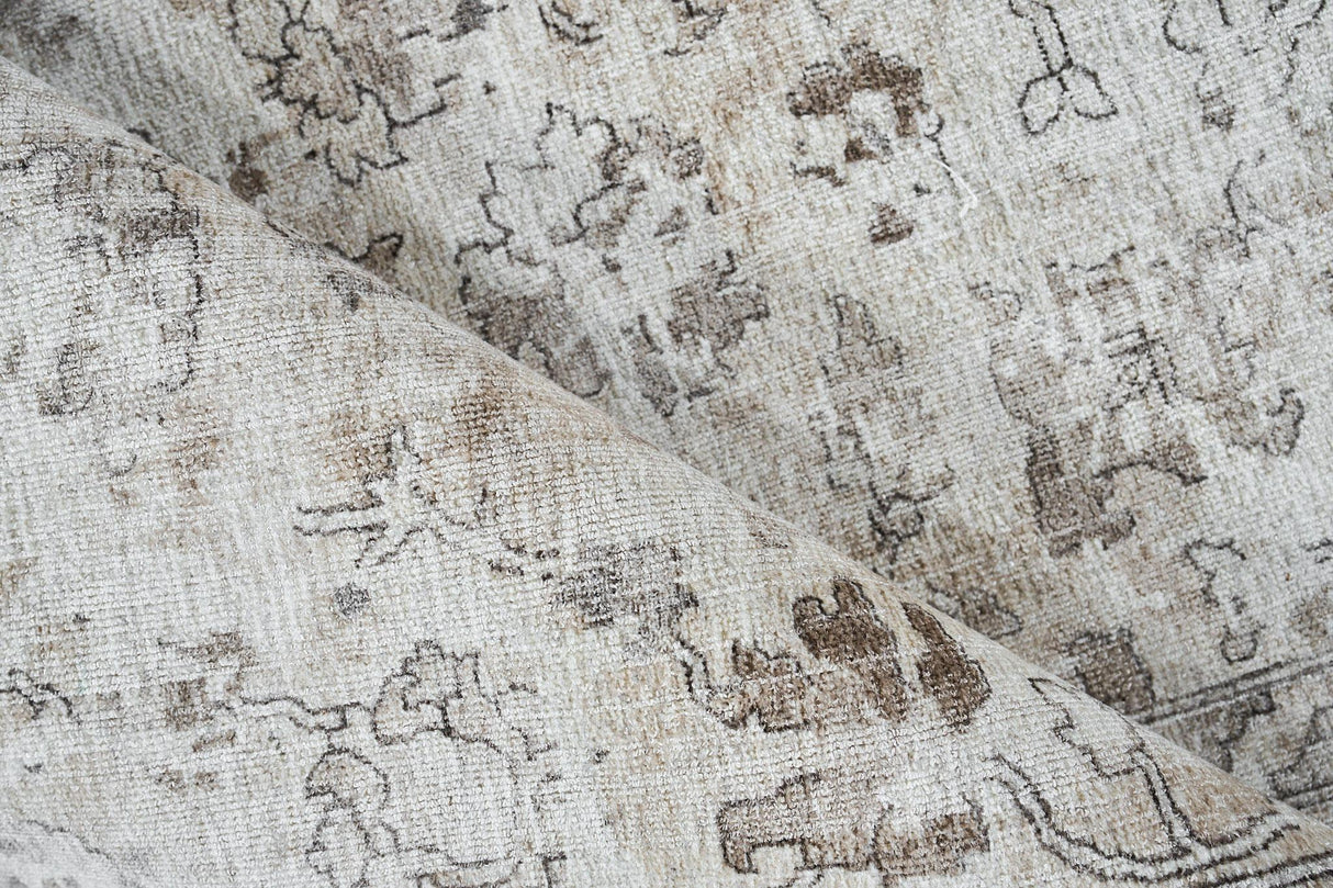 Exquisite Rugs Dorchester Hand-loomed Wool/Bamboo Silk 6325 Beige/Brown 9' x 6' Area Rug