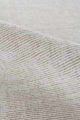 Exquisite Rugs Duo Hand-loomed Wool/Bamboo Silk 5175 White/Beige 8' x 10' Area Rug